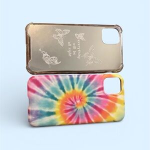 Tie-Dye Spiral and Inspirational Butterfly Case for IPhone XR